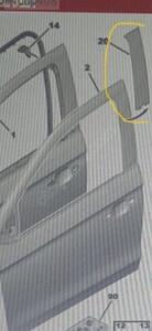 Citroen C-Elysee sağ Kapı arka çıtası 9675438480 | ÇIKMA PARÇA