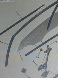 Citroen c- elysee sağ kap camları alt dış yalay last9675436580 | ÇIKMA PARÇA