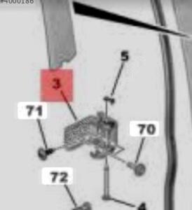 Citroen C-Elysee Sağ Kapı menteşesi 1608322680 | ÇIKMA PARÇA OEM 1608322680