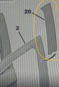 Citroen C-Elysee sol Kapı arka çıtası 9675438580 | ÇIKMA PARÇA