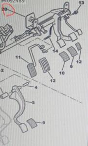 Citroen Saxo fren pedal Destek sacı 452013 | ÇIKMA PARÇA OEM 452013