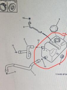 Peugeot 106 benzinli 1.4 Akü suyu genleşme kabı 1307GC | ÇIKMA PARÇA