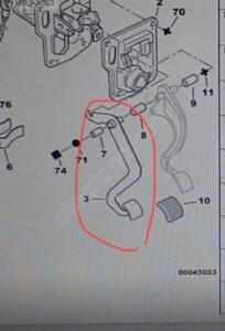 peugeot 106 benzinli 1.4 debriyaj pedalı 2127E4 | ÇIKMA PARÇA
