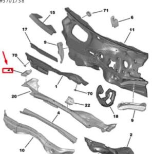 Peugeot 2008 cam silecek desteği sol 9826072480 | ÇIKMA PARÇA