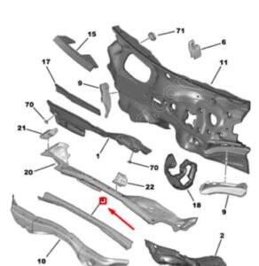 Peugeot 2008 üst kaporta kollektörü 9829844380 | ÇIKMA PARÇA