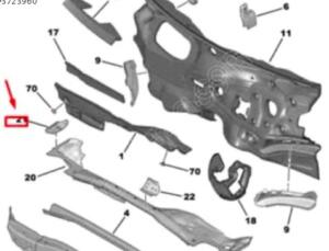 Peugeot 208 cam silecek desteği sol 9826076080 | ÇIKMA PARÇA