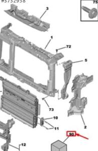 Peugeot 208 ön darbe mini tespit 1681320880 | ÇIKMA PARÇA OEM 1681320880