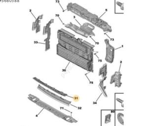 Peugeot 408 ön panel alt plastik 9838472780, 9843844780 | ÇIKMA PARÇA