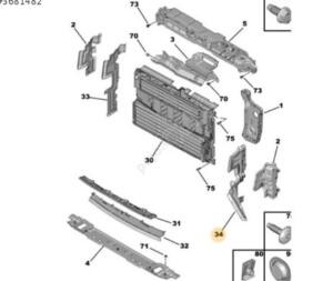 Peugeot 408 ön panel hava yönlendirici sağ orijinal 9843844980 | ÇIKMA PARÇA