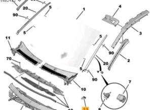 Peugeot 408 üst kaporta su boşaltma borusu 9845475480 | ÇIKMA PARÇA