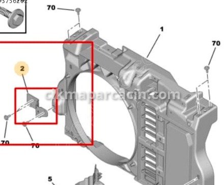 Peugeot 508 Fan Davlumbazı çıkma parça