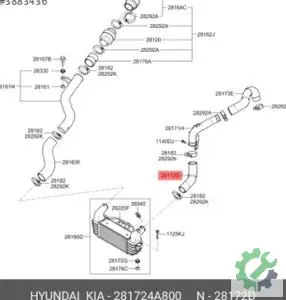 28172-4A800 ARA SOĞUTUCU (İNTERCOOLER) ÇIKIŞ HORTUMU 12- BONGO