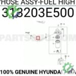 31320-3E500 SORENTO MAZOT OTOMATIGI YÜKSEK BASINÇ HORTUMU 03-06