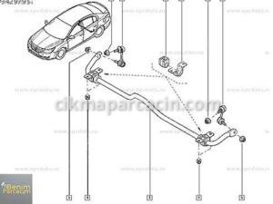 562305511R RENAULT LATITUDE ARKA VIRAJ DEMIRI ORJINAL