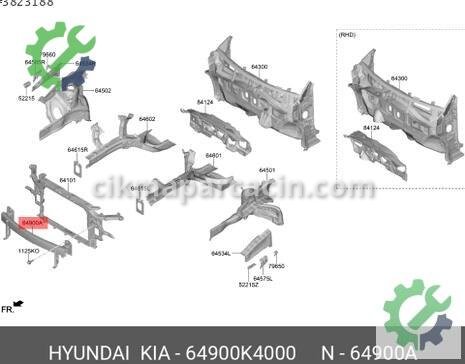 Hyundai Kona Tampon Demiri çıkma parça