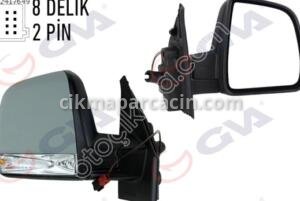 DOBLO DIŞ AYNA ELETRIK DESENLI TEK CAM SOL 2010-> 735528050 OEM 735528050