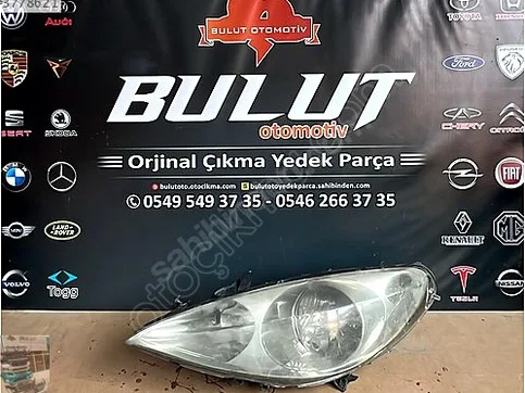 Peugeot 307 Sağ Ön Far çıkma parça - Bulut Otomotiv Orjinal Çıkma ve Yedek Parça İzmir