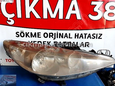 Peugeot 207 Sağ Ön Far çıkma parça