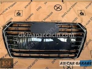 AUDI A4 ORİJİNAL!! ÖN PANJUR KROMLU PARLAK GRİ-BÜYÜK PLAKA 2017- (3. Adet)
