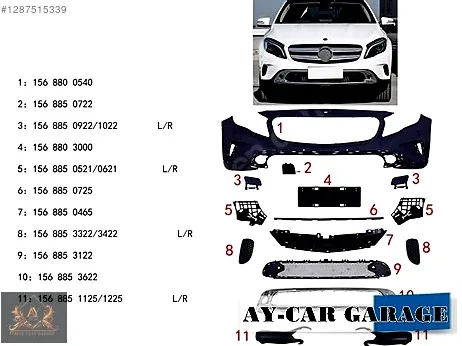 Mercedes-Benz GLA Ön Tampon çıkma parça - AY-CAR AUTO YEDEK PARÇA İstanbul