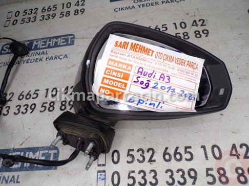 Audi A3 Sağ Dış Ayna çıkma parça