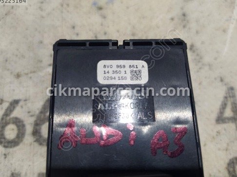 Audi A3 Cam Düğmesi çıkma parça