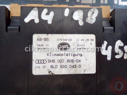 Audi A4 Kalorifer Kontrol Paneli çıkma parça