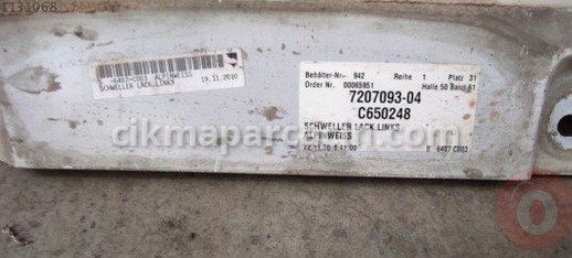 BMW 5 Serisi Marşpiyel Sacı çıkma parça