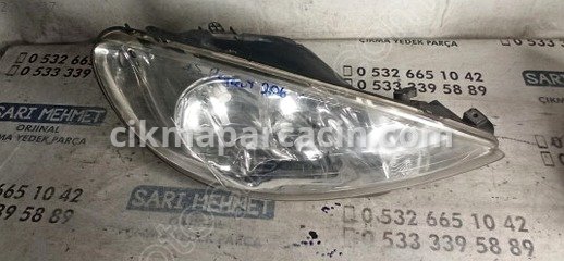 Peugeot 206 Sağ Ön Far çıkma parça