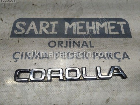 Toyota Corolla Bagaj Arması çıkma parça