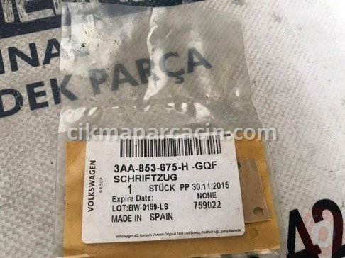 Volkswagen Passat Marka Yazıları çıkma parça