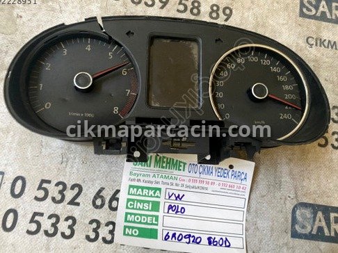 Volkswagen Polo Gösterge Paneli çıkma parça
