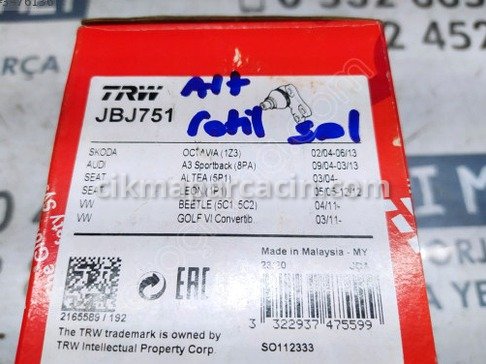 Audi A3 Rot Başı çıkma parça