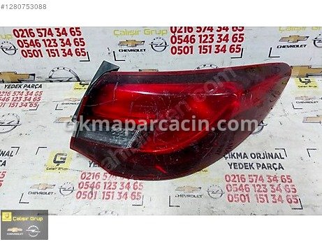 Opel Astra Sağ Arka Stop çıkma parça