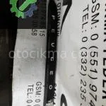 9683111177 PEUGEOUT PARTNER 08-14 BAGAJ PLAKALIK LAMBASI
