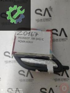 PEUGEOT 206 ÇIKMA SAĞ İÇ KAPI AÇMA KOLU