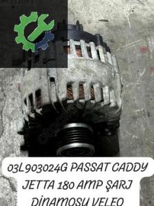 03L903024G PASSAT CADDY JETTA 180 AMP ŞARJ DİNAMOSU VELEO