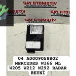 04 A0009058802 MERCEDES W166 ML W205 W212 W292 RADAR BEYNİ