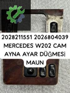 2028211551 2026804039 MERCEDES W202 CAM AYNA AYAR DÜĞMESİ MAUN (2. Adet)