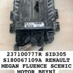 237100777R SID305 S180067109A RENAULT MEGAN FLUENCE MOTOR BEYNİ
