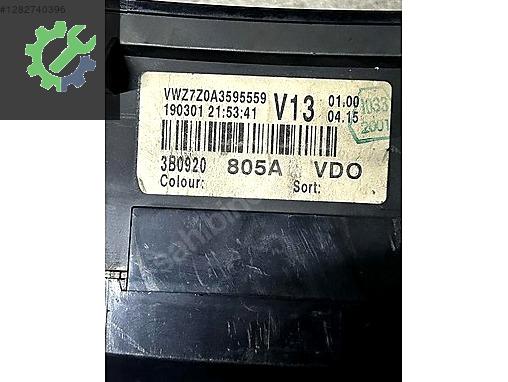 Volkswagen Passat Gösterge Çıkma Parça Kayseri