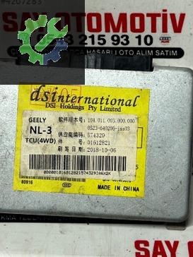 574329 01612821 GEELY ATLAS NL3 4WD ŞANZIMAN BEYNİ
