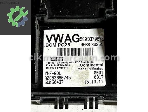 Volkswagen Jetta BCM Beyni 5C0937087E çıkma parça