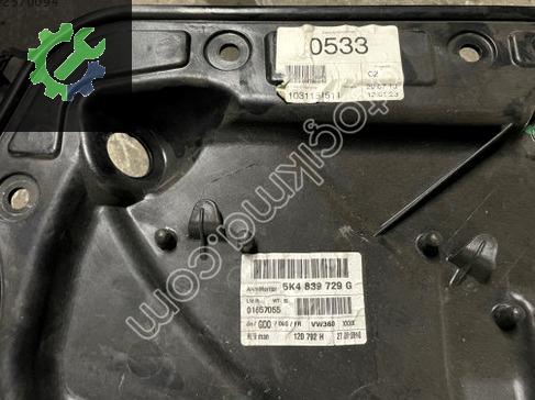5K4839729G GOLF 6 MANUEL SOL ARKA CAM KRİKO SETİ ÇIKMA ORJİN