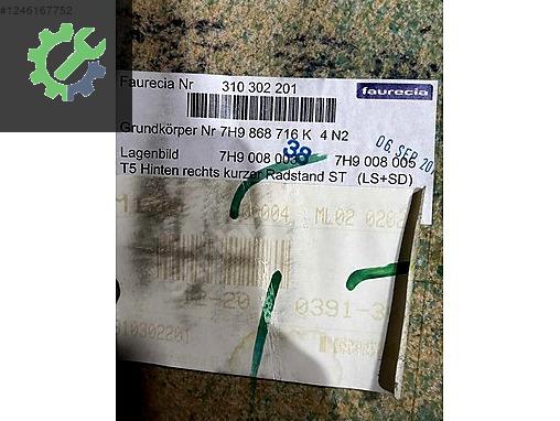 7H9868716K CARAVELLA MULTİVAN KISA SASE SAĞ ARKA DÖŞEMESİ PERDE