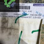 7H9868716K CARAVELLA MULTİVAN KISA SASE SAĞ ARKA DÖŞEMESİ PERDE