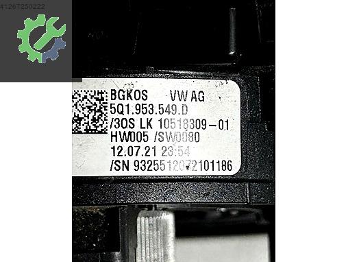 82A953521MP AUDİ A1 Q3 SİNYAL KOLU AİRBAG SARGISI 82A953502AG