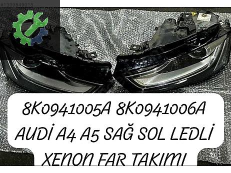 8K0941005A 8K0941006A AUDİ A4 A5 SAĞ SOL LEDLİ XENON FAR TAKIMI