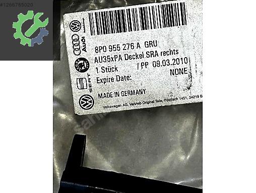 8P0955276A AUDİ A3 SAĞ FAR YIKAMA KAPAĞI