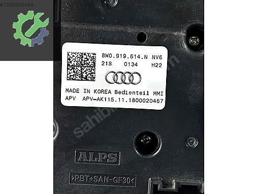8W0919614N AUDİ A3 JOYSTICK TEYP DÜĞMESİ ORTA KONSOL SES TUŞU